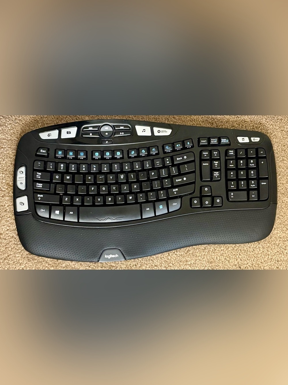 Logitech K350 Wave Wireless Ergonomic Keyboard Tested No Dongle READ DESCRIPTION